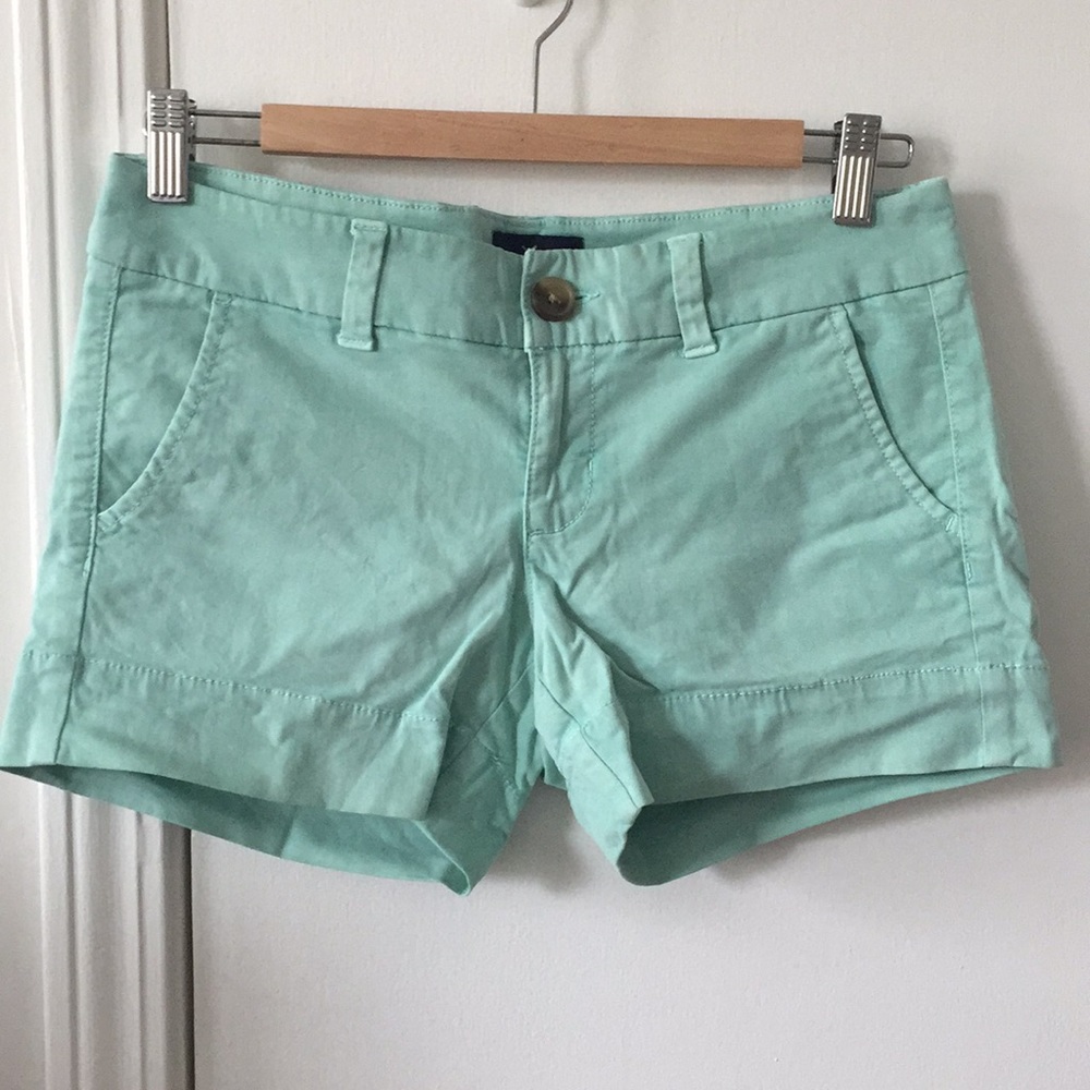 American Eagle mint chino shorts